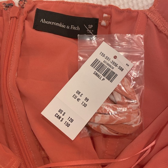 Abercrombie Off the Shoulder Salmon Flower Dress - Picture 3 of 5